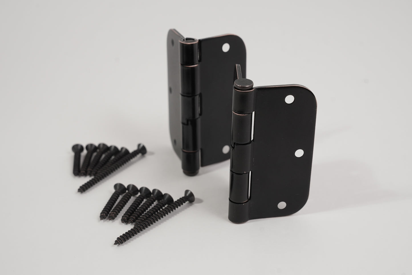 Aksis Hinge – Built-In Door Stop Hinge (Set with Screws) Rubbed Bronze