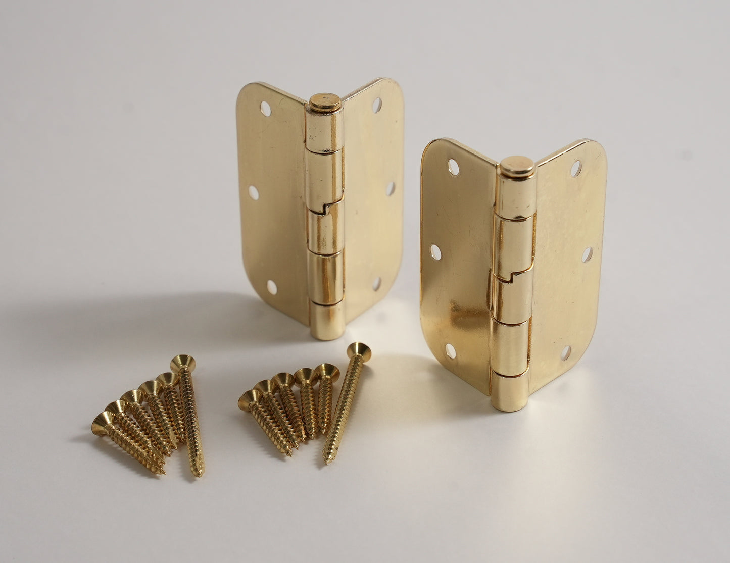Aksis Hinge – Built-In Door Stop Hinge (Set with Screws) Brass