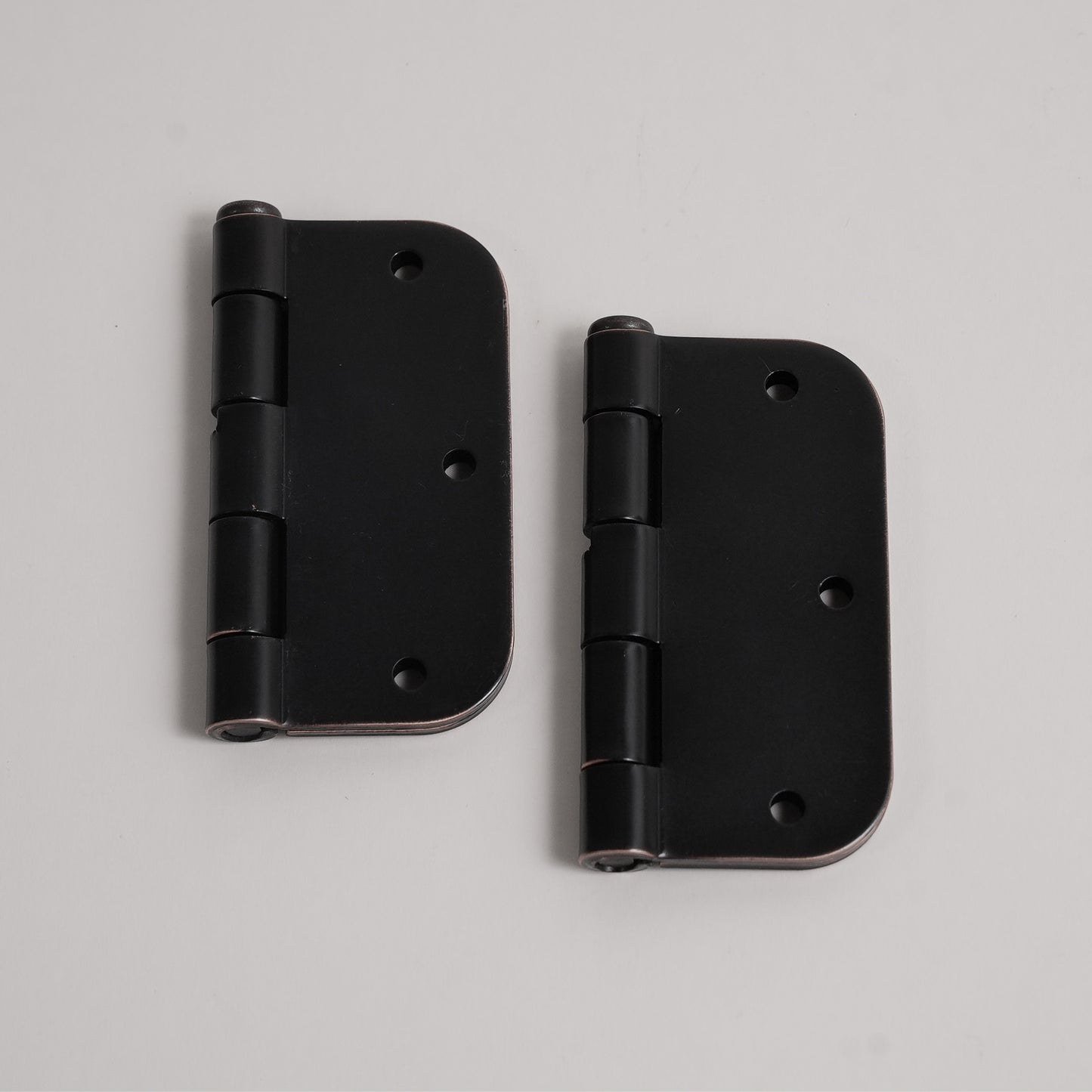 Aksis Hinge – Built-In Door Stop Hinge (Set with Screws) Rubbed Bronze