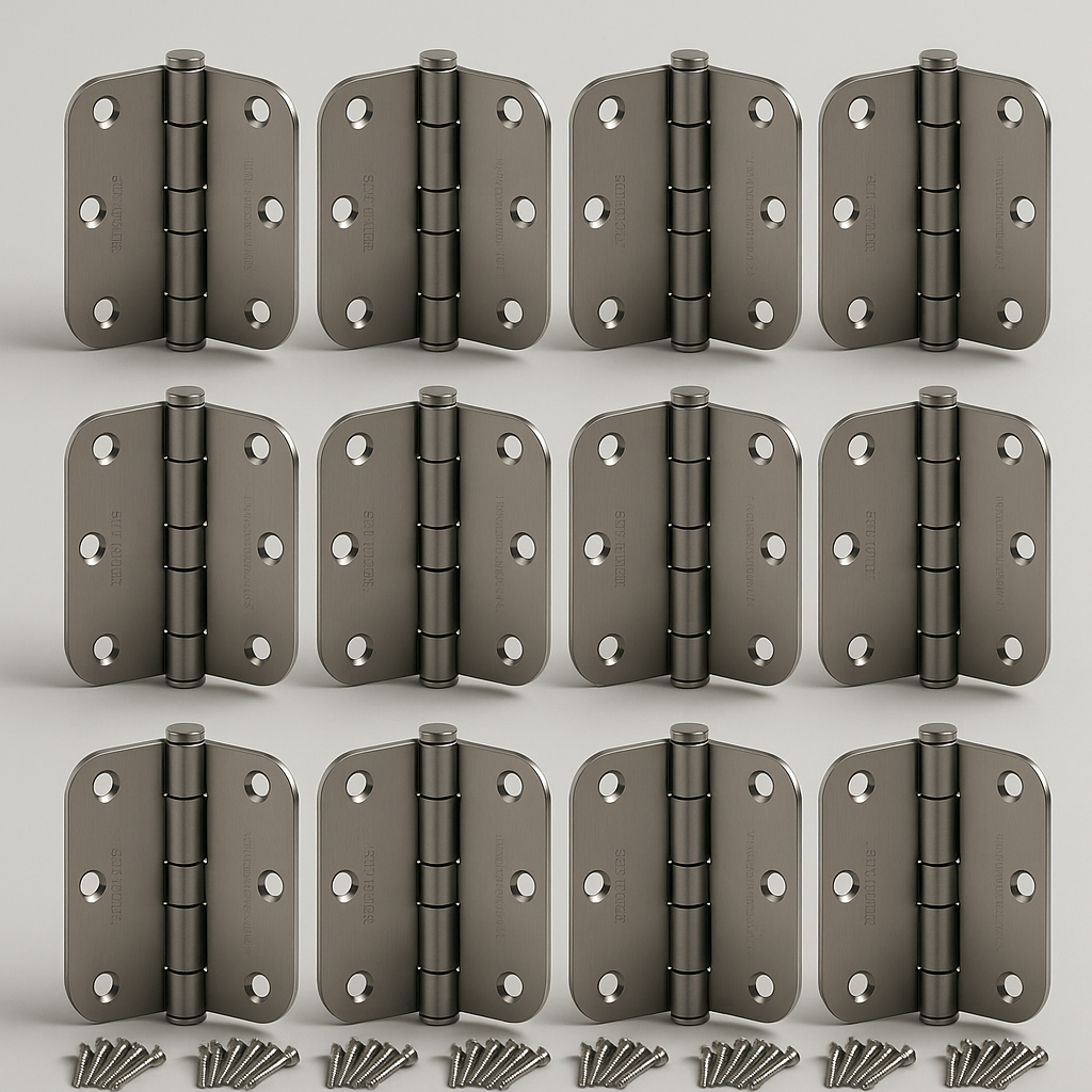 Aksis Hinge – Built-In Door Stop Hinge (Set with Screws)