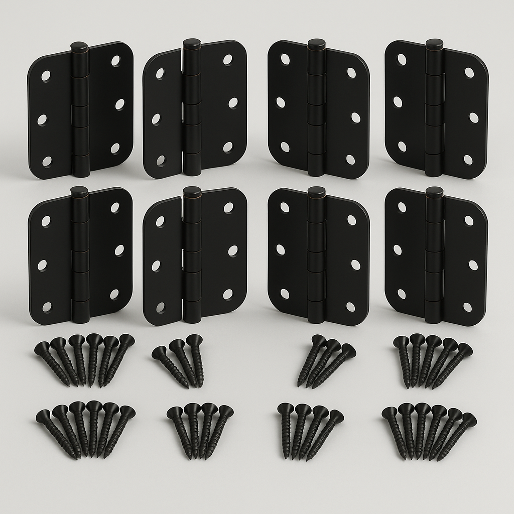 Aksis Hinge – Built-In Door Stop Hinge (Set with Screws)