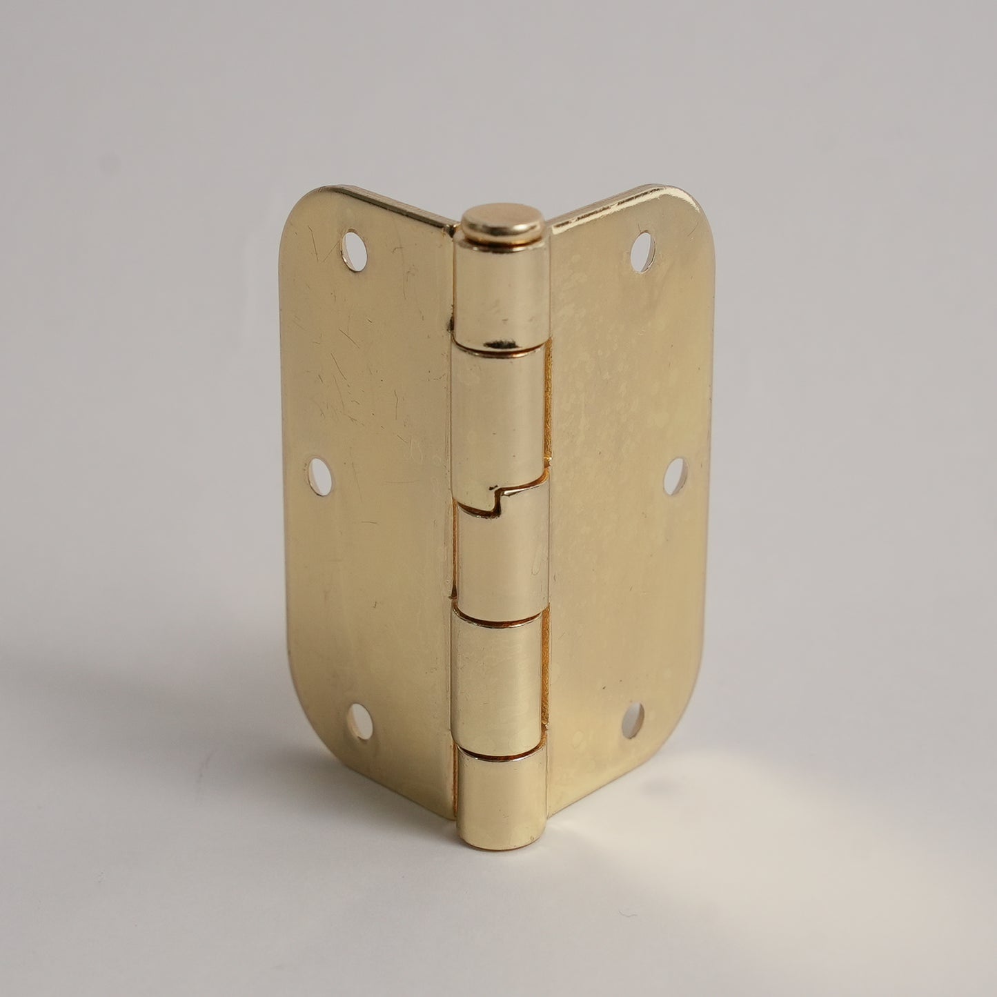 Aksis Hinge – Built-In Door Stop Hinge (Set with Screws) Brass