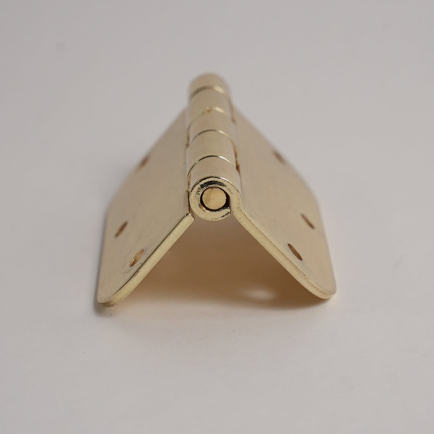 Aksis Hinge – Built-In Door Stop Hinge (Set with Screws) Brass